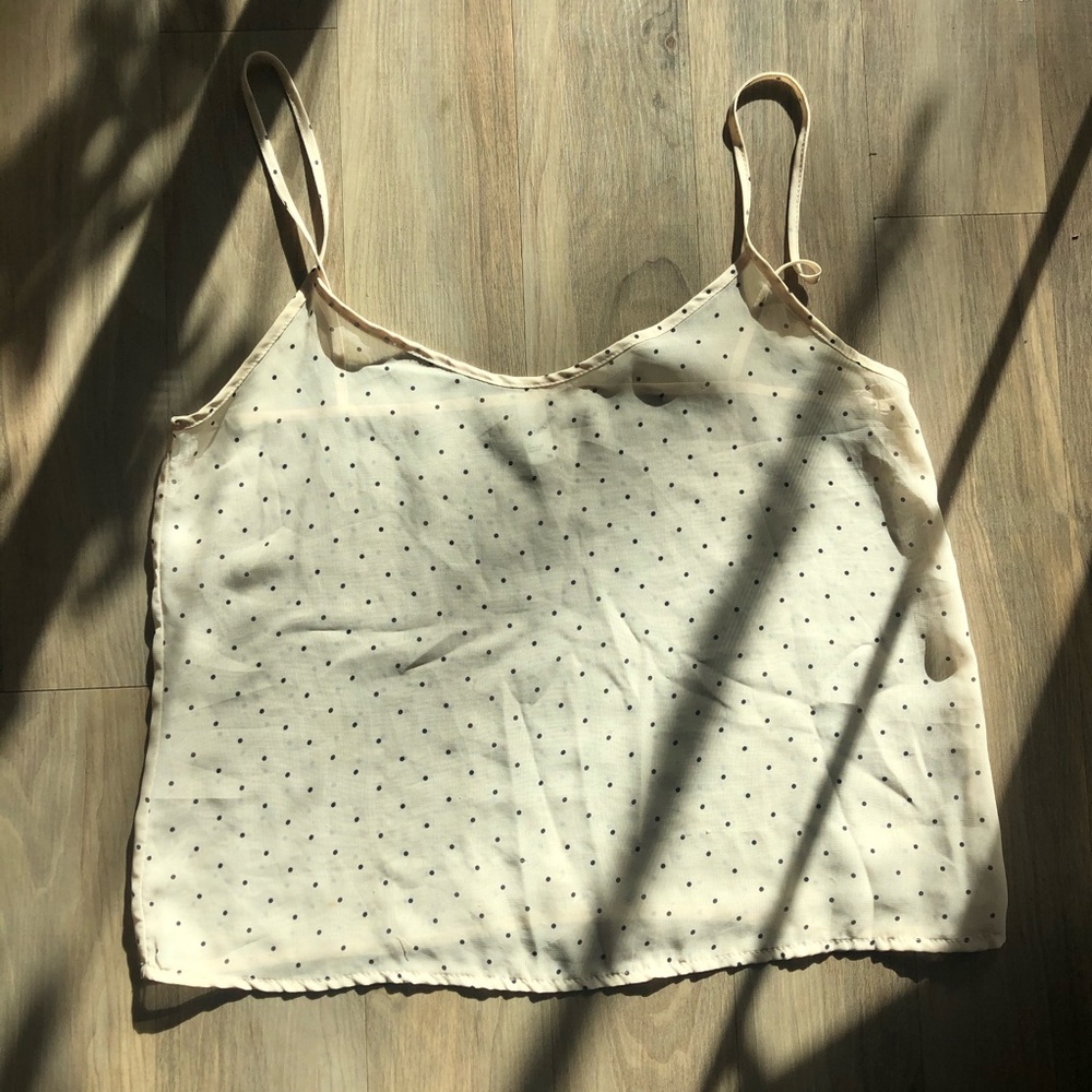 American apparel chiffon crop top